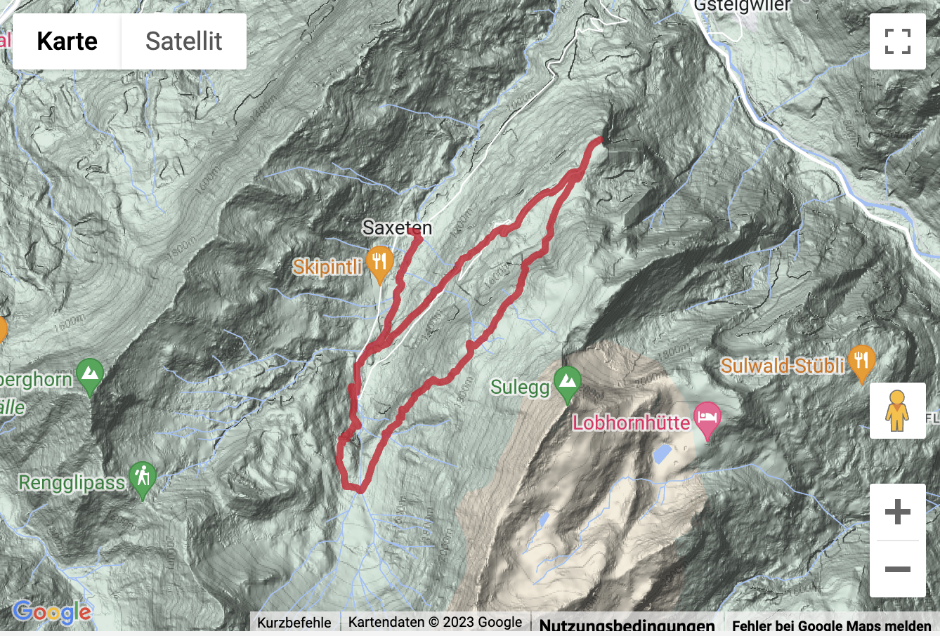 Carte de situation Bergwanderung von Saxeten zum Schwarzhorn
