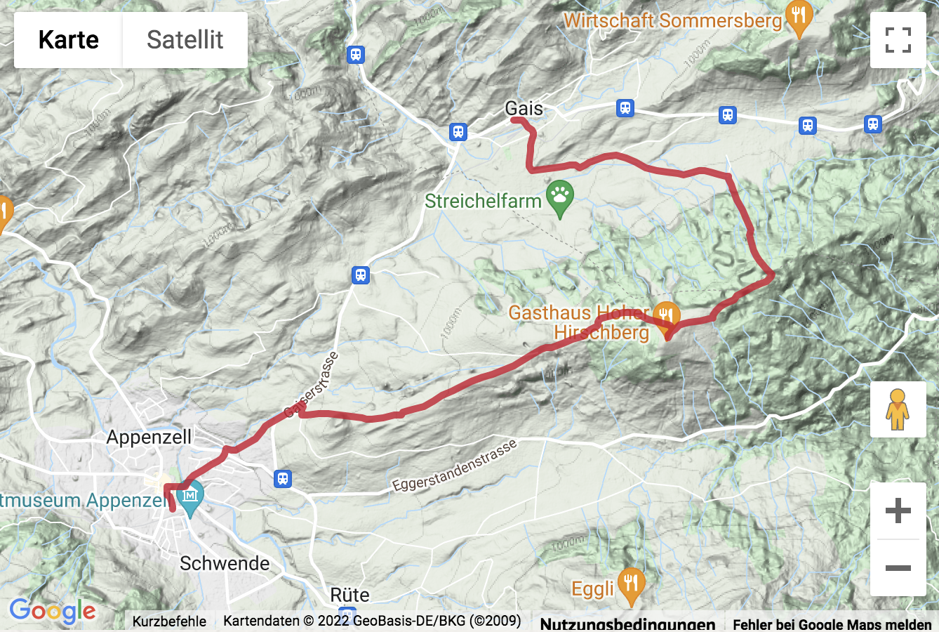 Carte de situation Panoramawanderung über den Hohen Hirschberg